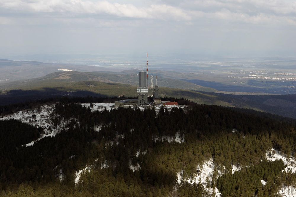 Schmitten von oben - Großer Feldberg im Taunus im Winter