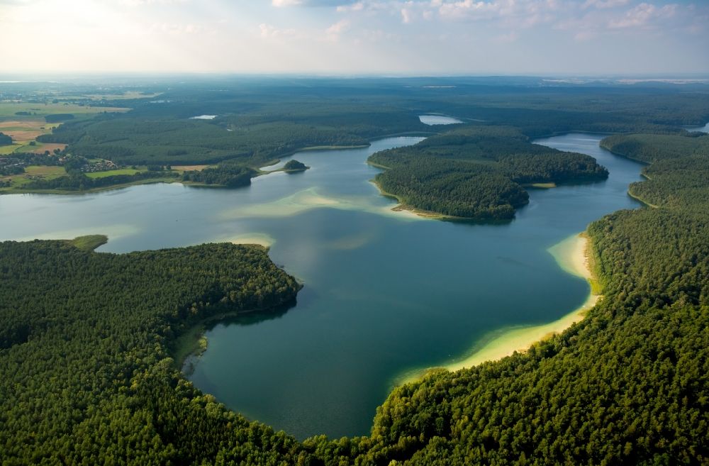 Luftbild Neustrelitz - Großer Fürstenseer See beim Ortsteil Fürstensee von Neustrelitz in der Mecklenburger Seenlandschaft im Bundesland Mecklenburg-Vorpommern