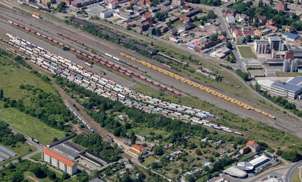 Luftbild Nordhausen - Güterbahnhof von Nordhausen im Bundesland Thüringen