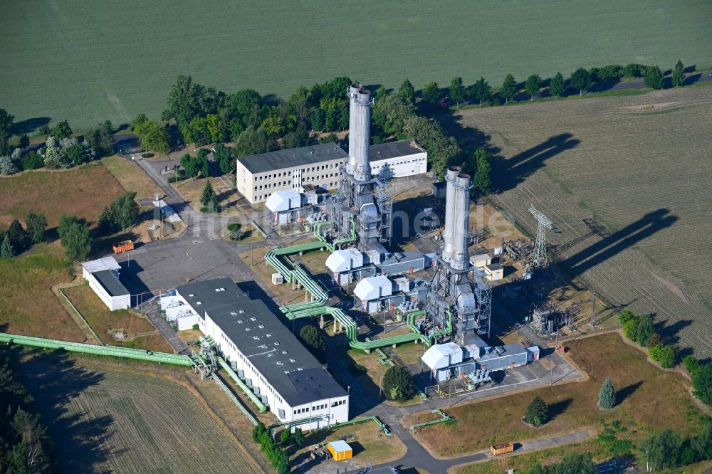 Luftbild Ahrensfelde - GuD Kraftwerk mit Gas- und Dampfturbinenanlagen Gasturbinenkraftwerk Ahrensfelde in Ahrensfelde im Bundesland Brandenburg, Deutschland