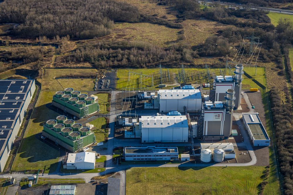 Hamm von oben - GuD Kraftwerk mit Gas- und Dampfturbinenanlagen in Hamm im Bundesland Nordrhein-Westfalen, Deutschland