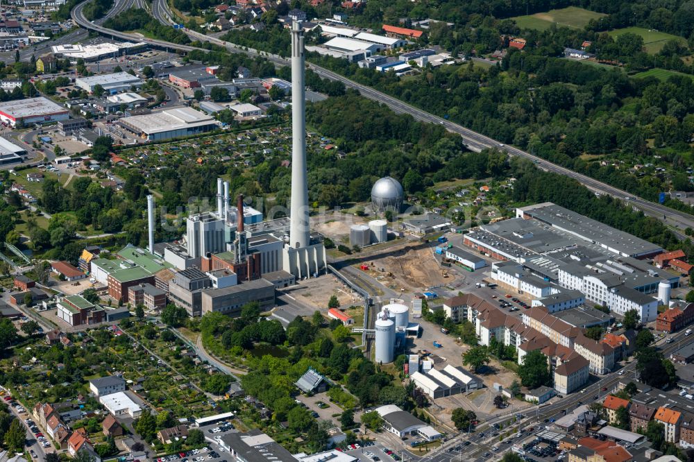 Luftbild Braunschweig - GuD Kraftwerk mit Gas- und Dampfturbinenanlagen HKW Mitte in Braunschweig im Bundesland Niedersachsen, Deutschland