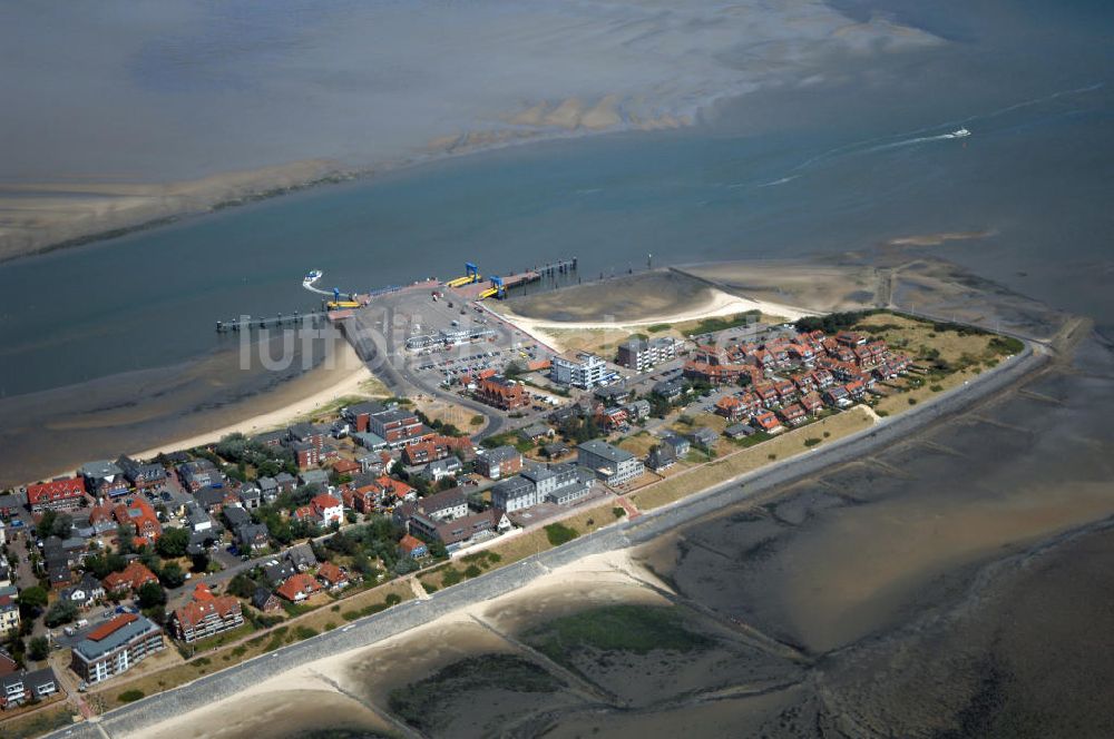 Luftbild Wittdün auf Amrum - Hafen Wittdün auf Amrum