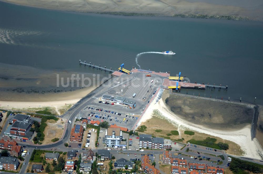 Luftaufnahme Wittdün auf Amrum - Hafen Wittdün auf Amrum