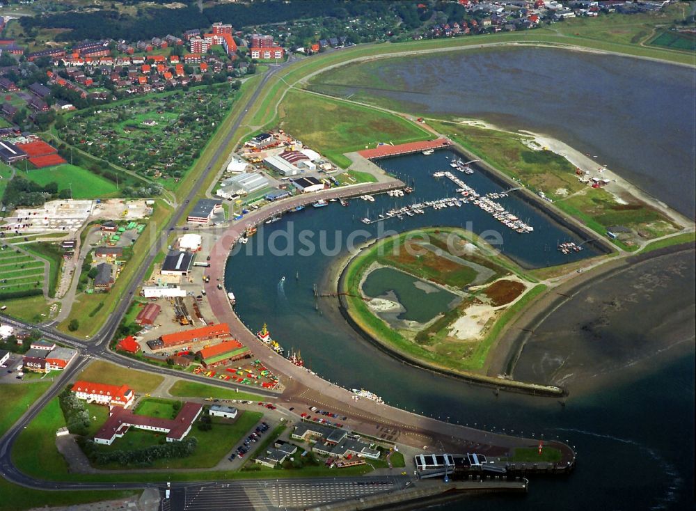 Luftbild Norderney - Hafen der zweitgrößten ostfriesischen Insel Norderney im Bundesland Niedersachsen