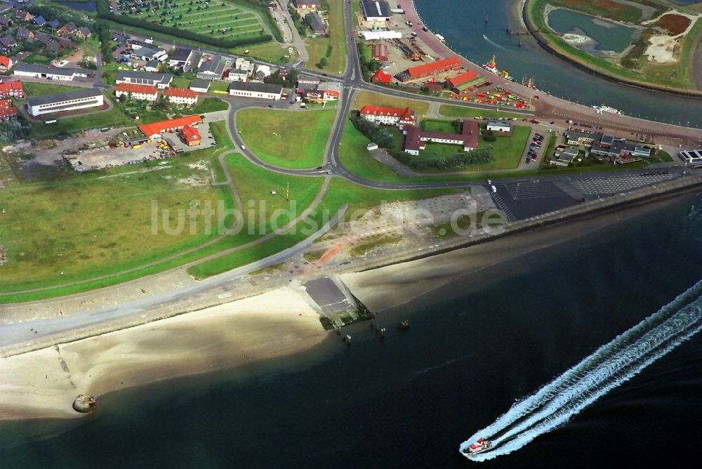 Luftaufnahme Norderney - Hafen der zweitgrößten ostfriesischen Insel Norderney im Bundesland Niedersachsen