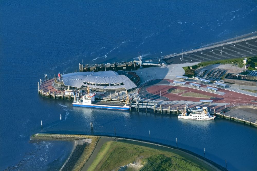 Luftbild Norderney - Hafenanlagen der ostfiesischen Insel Norderney im Bundesland Niedersachsen