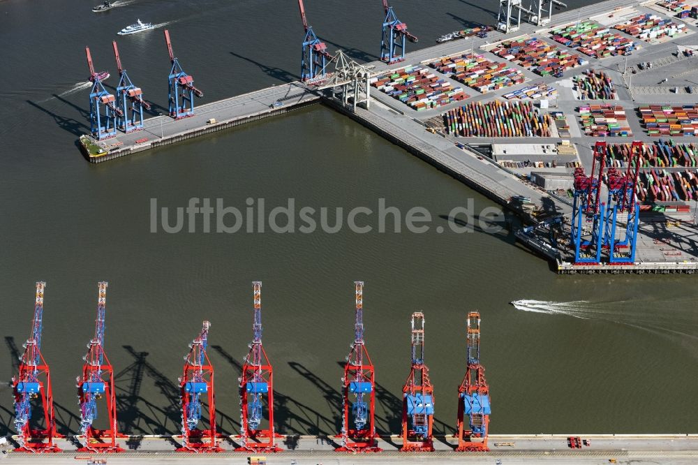 Hamburg von oben - Hafenkran am Containerterminal im Containerhafen des Überseehafen der EUROGATE Container Terminal Hamburg GmbH in Hamburg