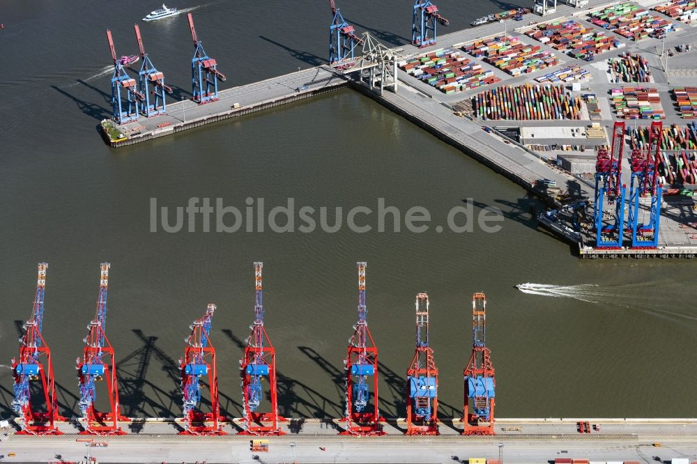 Luftbild Hamburg - Hafenkran am Containerterminal im Containerhafen des Überseehafen der EUROGATE Container Terminal Hamburg GmbH in Hamburg
