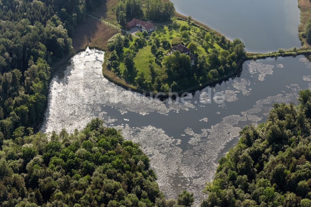 Luftbild Salem - Halbinsel mit Gut Killenweiher in Salem im Bundesland Baden-Württemberg, Deutschland