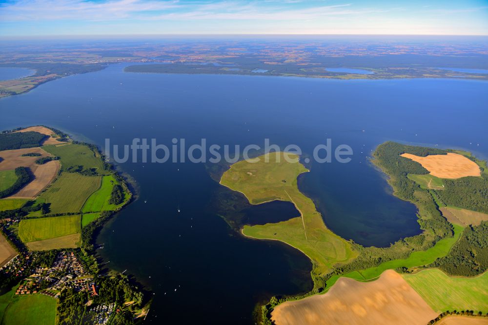 Luftaufnahme Ludorf - Halbinsel auf der Müritz in Ludorf im Bundesland Mecklenburg-Vorpommern, Deutschland
