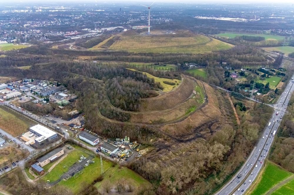 Luftaufnahme Gladbeck - Halde im NSG Natroper Feld in Gladbeck im Bundesland Nordrhein-Westfalen, Deutschland