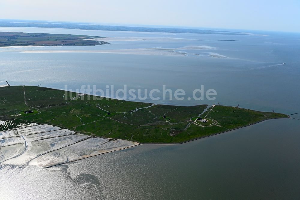 Luftbild Nordstrandischmoor - Hallig- Landschaft in Nordstrandischmoor im Bundesland Schleswig-Holstein, Deutschland