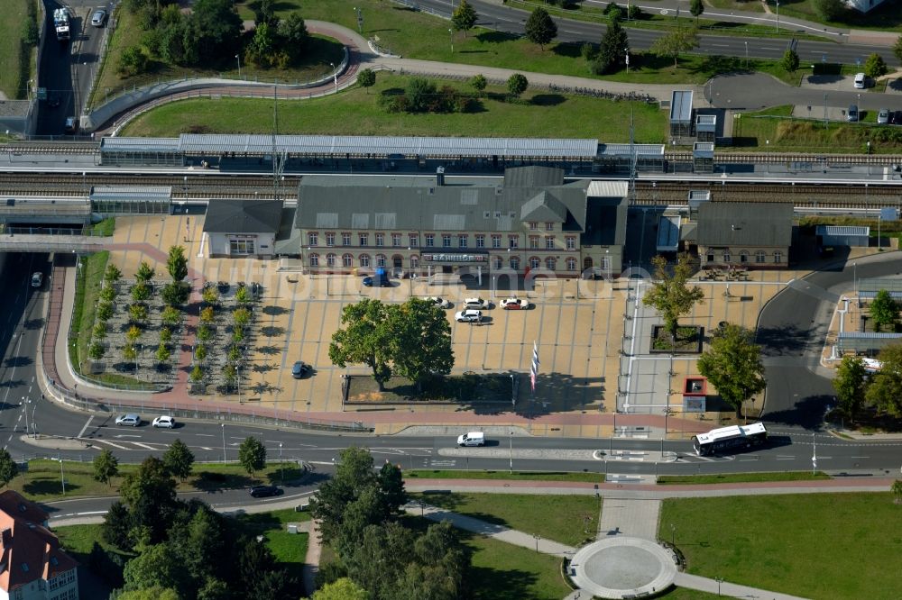 Luftbild Greifswald - Hauptbahnhof an der Bahnhofstraße in Greifswald im Bundesland Mecklenburg-Vorpommern, Deutschland