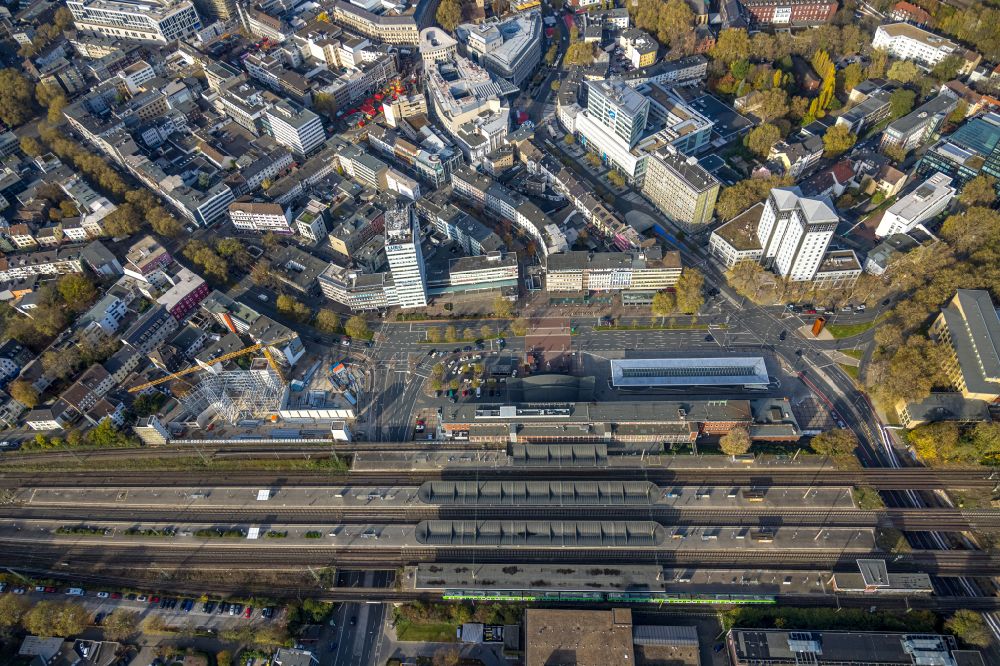 Luftbild Bochum - Hauptbahnhof der Deutschen Bahn in Bochum im Bundesland Nordrhein-Westfalen