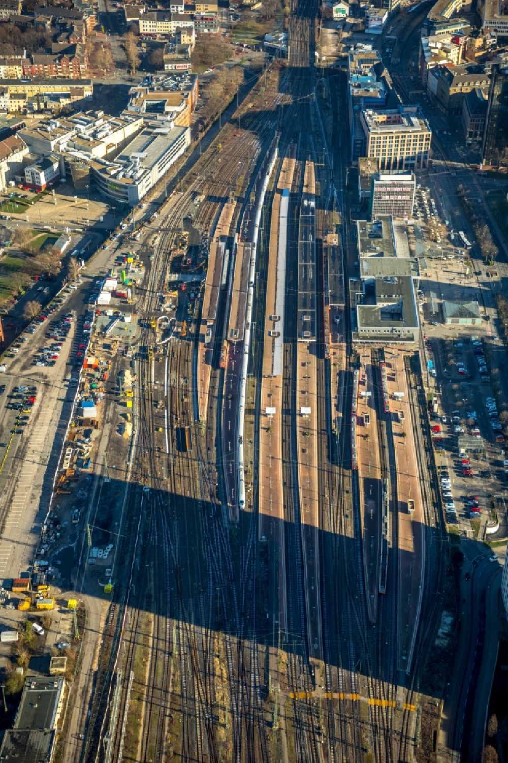 Luftbild Dortmund - Hauptbahnhof der Deutschen Bahn in Dortmund im Bundesland Nordrhein-Westfalen, Deutschland