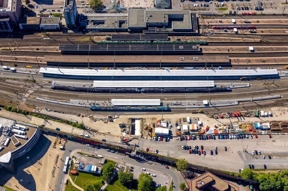 Luftbild Dortmund - Hauptbahnhof der Deutschen Bahn in Dortmund im Bundesland Nordrhein-Westfalen, Deutschland