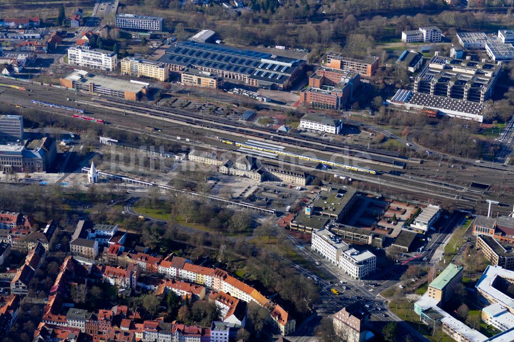Luftbild Göttingen - Hauptbahnhof der Deutschen Bahn in Göttingen im Bundesland Niedersachsen