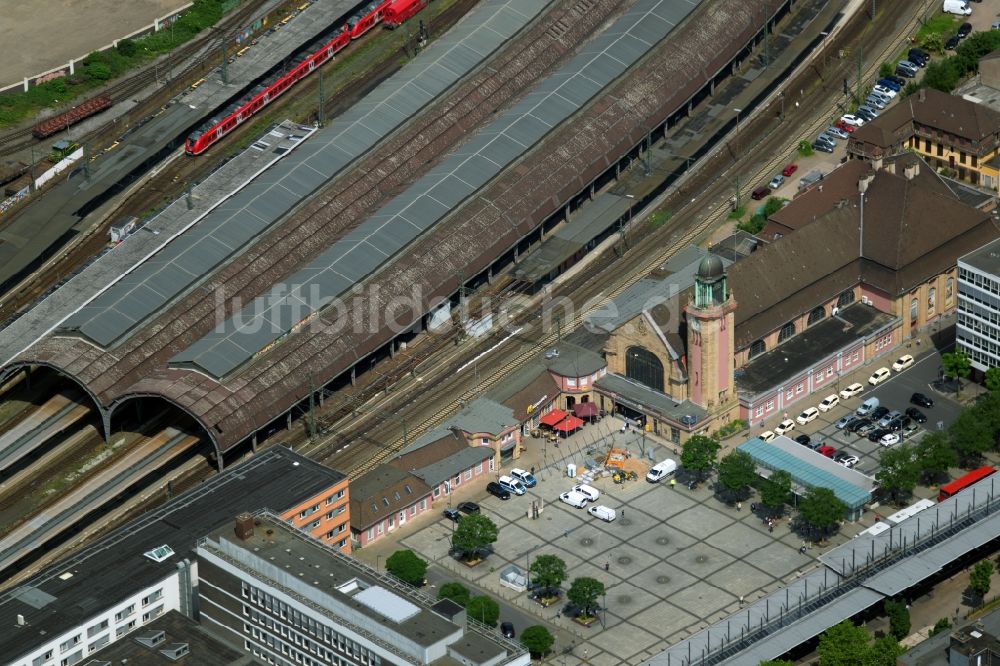 Luftbild Hagen - Hauptbahnhof der Deutschen Bahn in Hagen im Bundesland Nordrhein-Westfalen