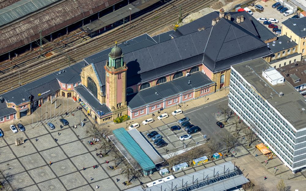 Luftbild Hagen - Hauptbahnhof der Deutschen Bahn in Hagen im Bundesland Nordrhein-Westfalen, Deutschland