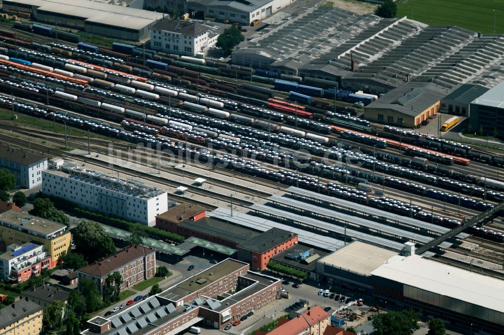 Luftbild Ingolstadt - Hauptbahnhof der Deutschen Bahn in Ingolstadt im Bundesland Bayern, Deutschland