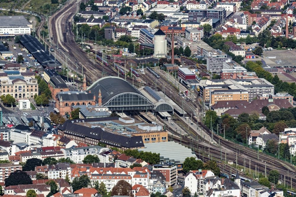 Luftbild Bremen - Hauptbahnhof der Deutschen Bahn im Ortsteil Mitte in Bremen, Deutschland