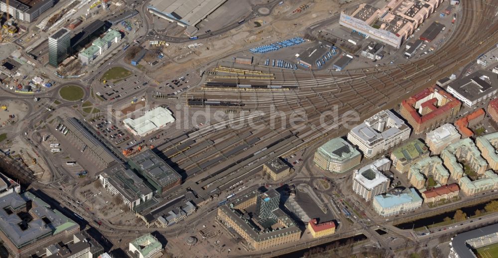 Gothenburg aus der Vogelperspektive: Hauptbahnhof Göteborg Centralstation in Gothenburg in Västra Götalands län, Schweden