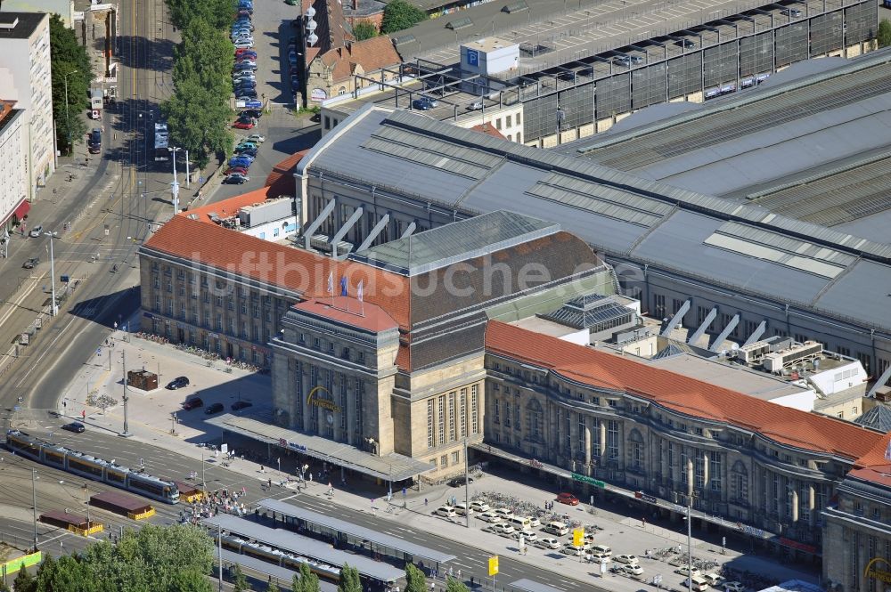 Luftbild Leipzig - Hauptbahnhof Leipzig in Sachsen