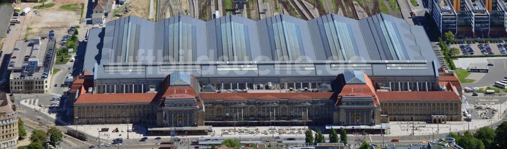 Leipzig aus der Vogelperspektive: Hauptbahnhof Leipzig in Sachsen