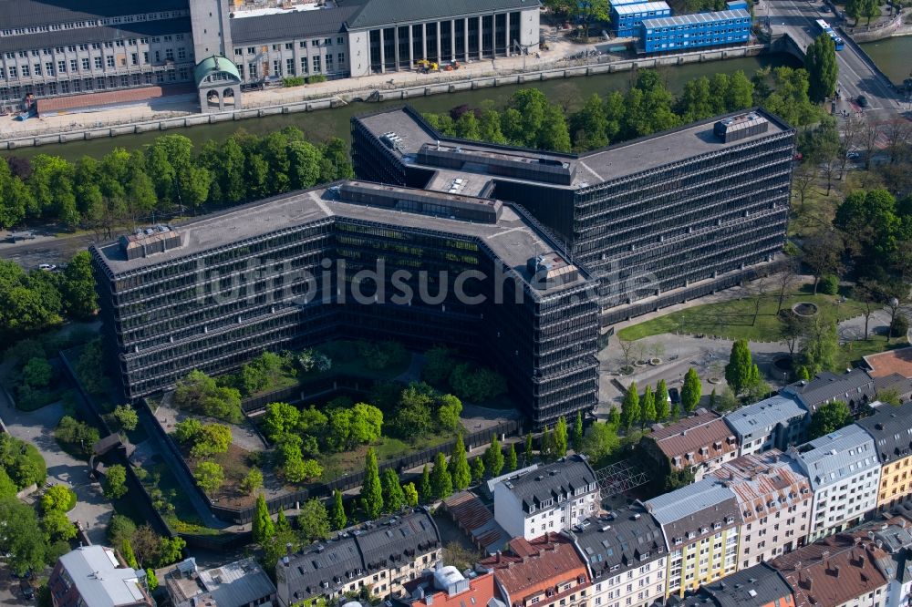 München aus der Vogelperspektive: Hauptgebäude des Europäischen Patentamts EPA in München im Bundesland Bayern