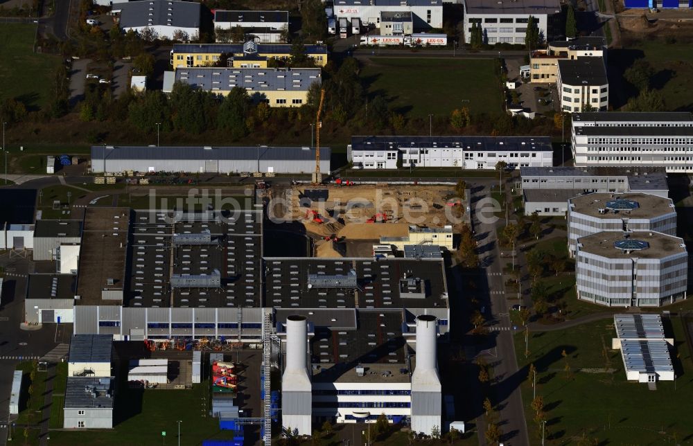 Luftbild Blankenfelde-Mahlow - Hauptsitz von Rolls Royce Deutschland und dem Rolls-Royce Mechanical Test Operations Centre im Gewerbegebiet Eschenweg im OT Dahlewitz in Blankenfelde-Mahlow im Bundesland Brandenburg
