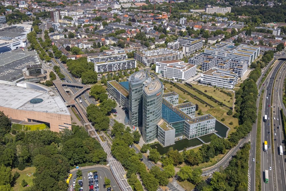 Luftbild Essen - Hauptverwaltungsgebäude der E.ON Ruhrgas AG im Stadtteil Rüttenscheid in Essen im Bundesland Nordrhein-Westfalen