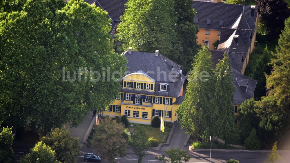 Königswinter von oben - Haus Schlesien in Thomasberg im Bundesland Nordrhein-Westfalen, Deutschland