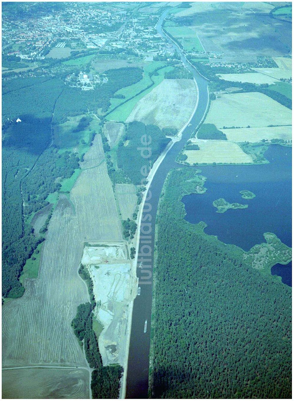 Luftbild Hohenwarthe - Havelkanal bei Burg