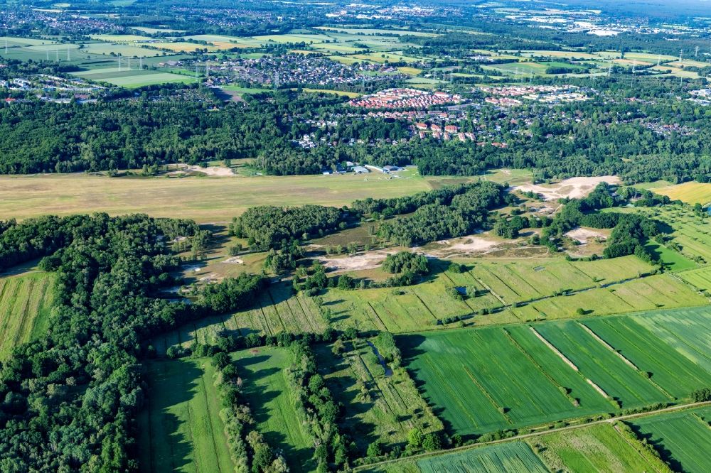 Luftaufnahme Hamburg - Heide- Landschaft Boberger Heide im Ortsteil Billwerder in Hamburg, Deutschland