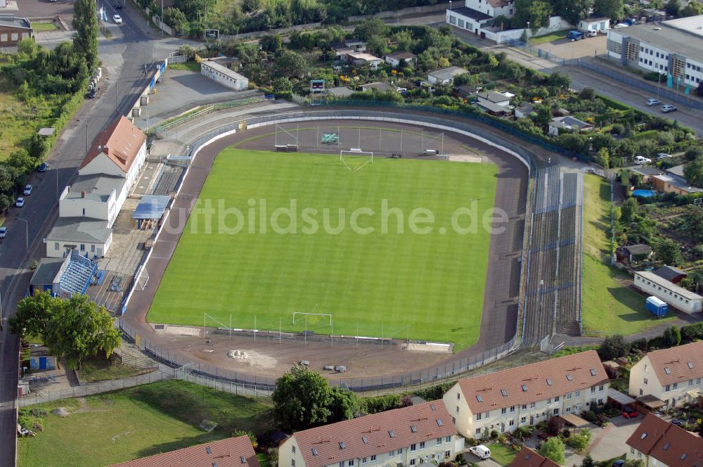 Luftaufnahme Magdeburg - Heinrich-Germer-Stadion in Magdeburg-Sudenburg