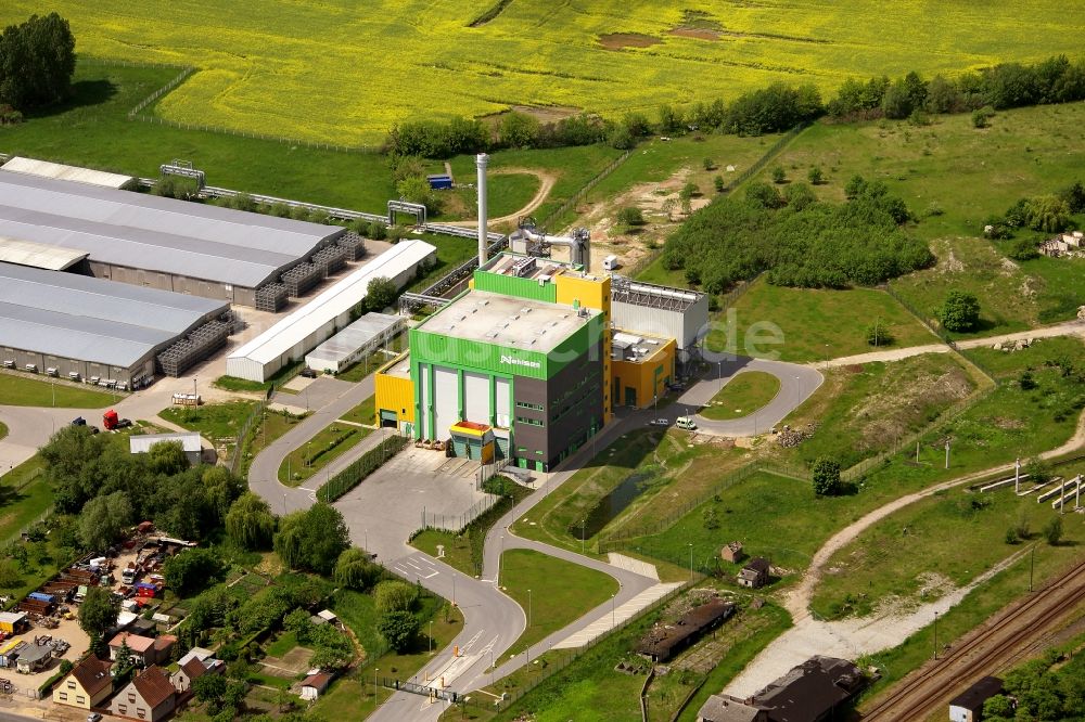 Luftaufnahme Stavenhagen - Heizkraftwerk der EEW Energy from Waste GmbH in Stavenhagen im Bundesland Mecklenburg-Vorpommern, Deutschland