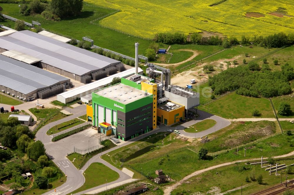 Stavenhagen von oben - Heizkraftwerk der EEW Energy from Waste GmbH in Stavenhagen im Bundesland Mecklenburg-Vorpommern, Deutschland