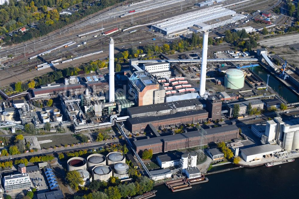 Luftbild Berlin - Heizkraftwerk Klingenberg an der Köpenicker Chaussee in Berlin- Rummelsburg