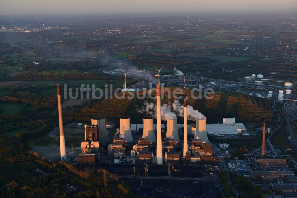 Gelsenkirchen aus der Vogelperspektive: Heizkraftwerke der E.ON Kraftwerke GmbH in Gelsenkirchen im Bundesland Nordrhein-Westfalen