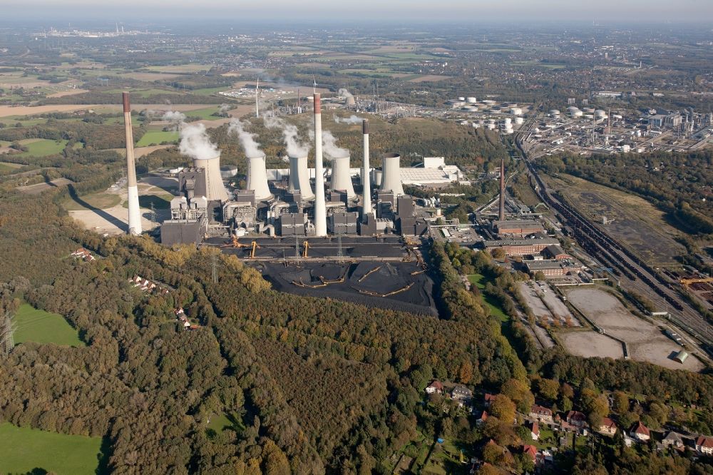 Luftaufnahme Gelsenkirchen Gelsenkirchen-Nord - Heizkraftwerke der E.ON Kraftwerke GmbH in Gelsenkirchen im Bundesland Nordrhein-Westfalen