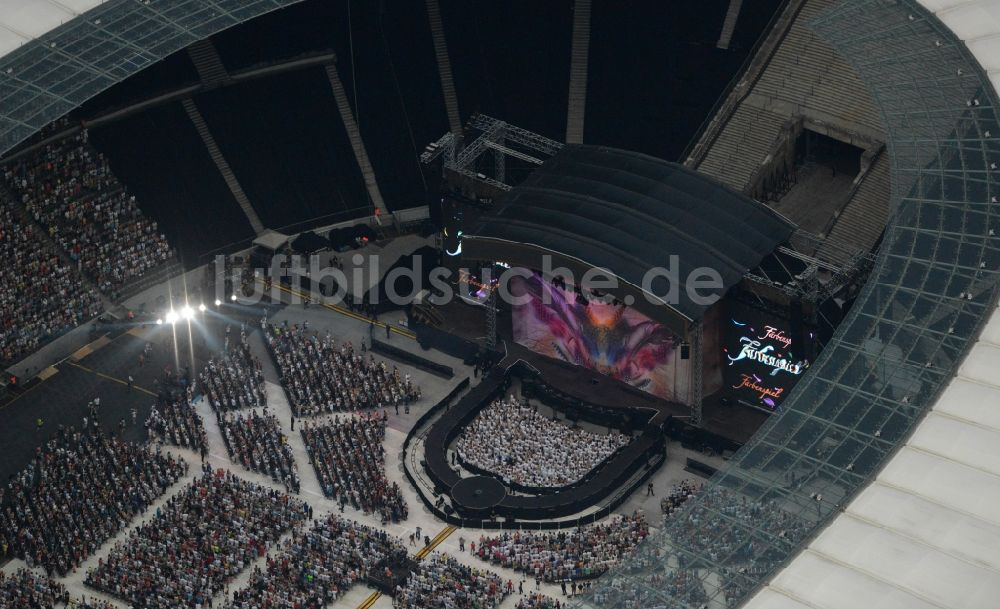 Luftaufnahme Berlin - Helene Fischer - Konzert auf dem Sportstätten-Gelände der Arena des Olympiastadion in Berlin