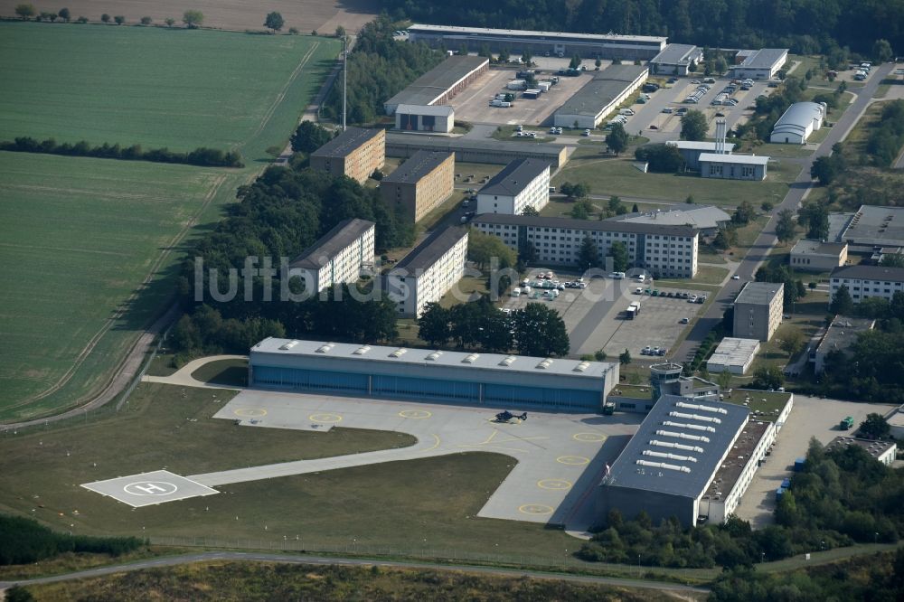 Ahrensfelde aus der Vogelperspektive: Helikopter- Landeplatz in Ahrensfelde im Bundesland Brandenburg