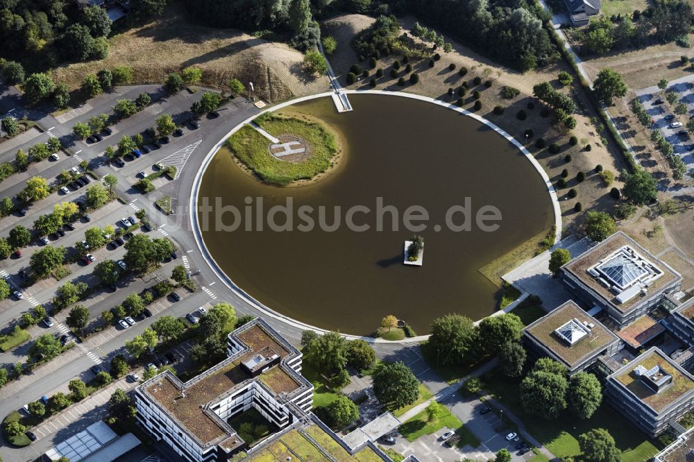 Gütersloh aus der Vogelperspektive: Helikopter- Landeplatz in Gütersloh im Bundesland Nordrhein-Westfalen, Deutschland