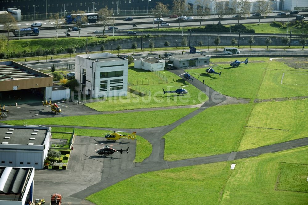 Paris aus der Vogelperspektive: Helikopter- Landeplatz in Paris in Ile-de-France, Frankreich