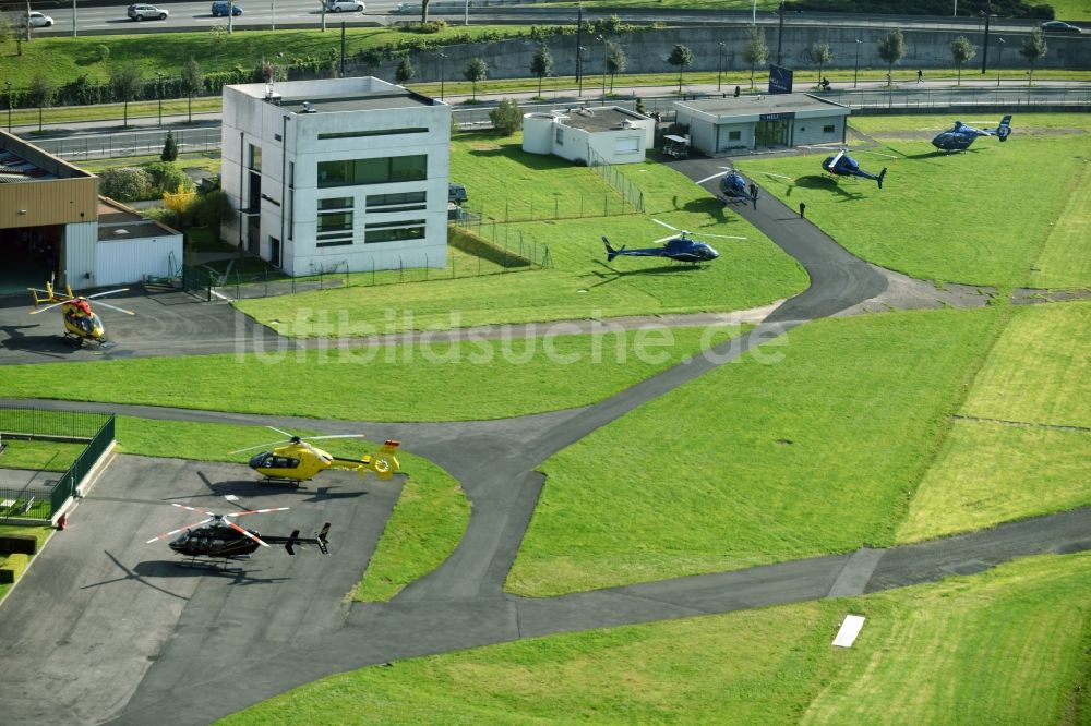 Luftaufnahme Paris - Helikopter- Landeplatz in Paris in Ile-de-France, Frankreich