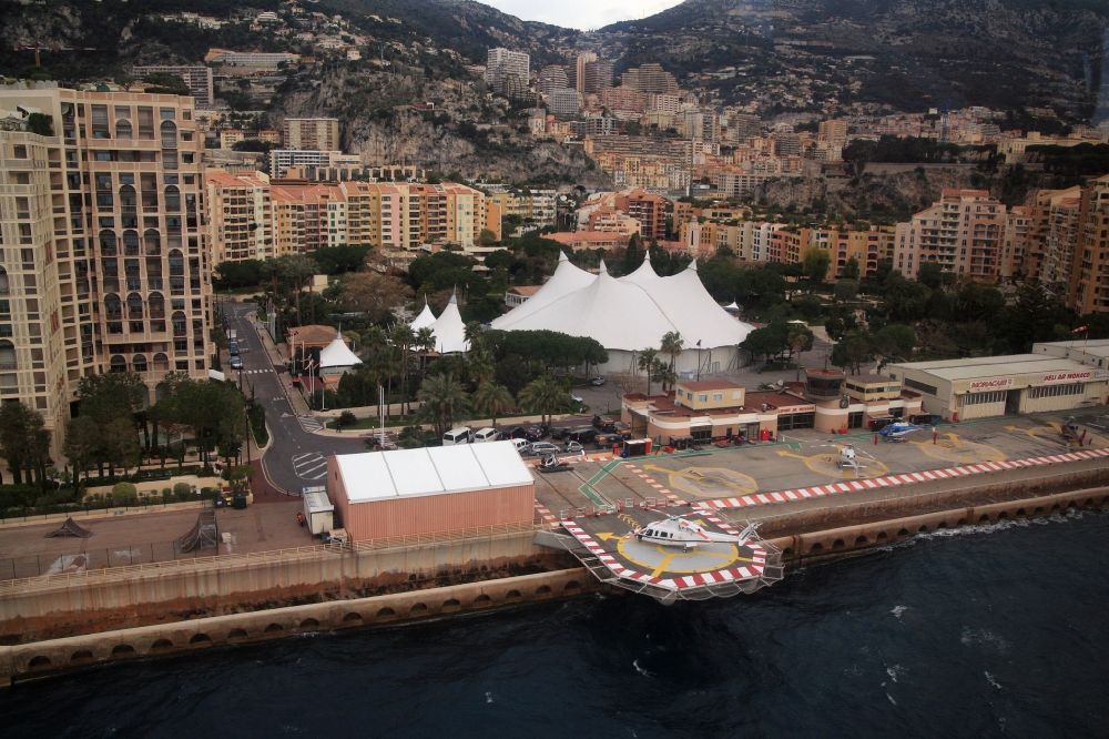 Luftaufnahme Monaco - Heliport de Monaco in Monaco