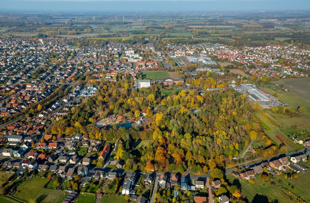 Luftbild Hamm - Herbst im Maximilianpark in Hamm im Bundesland Nordrhein-Westfalen