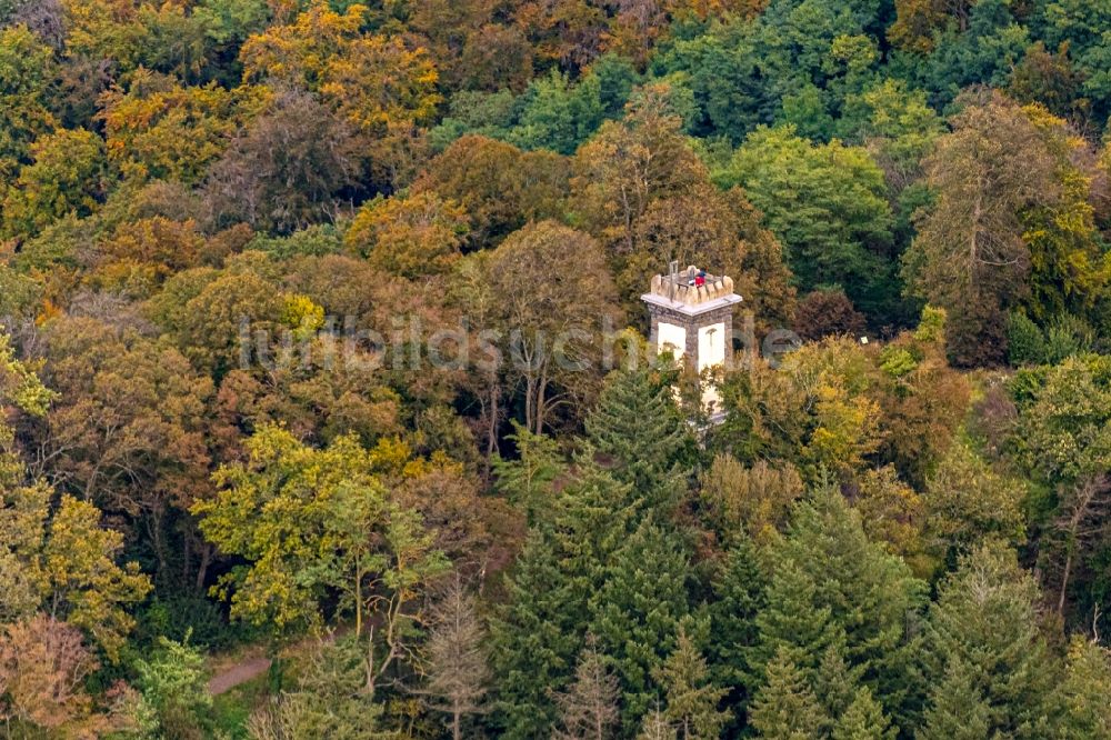 Ihringen von oben - Herbstluftbild Bauwerk des Aussichtsturmes Neunlindenturm in Ihringen im Bundesland Baden-Württemberg, Deutschland
