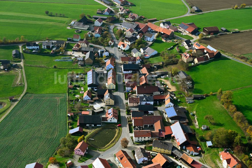 Großenschwand von oben - Herbstluftbild Dorfansicht in Großenschwand im Bundesland Bayern, Deutschland